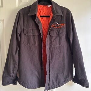 Disney Orange and Gray Lightweight Shirt Jacket